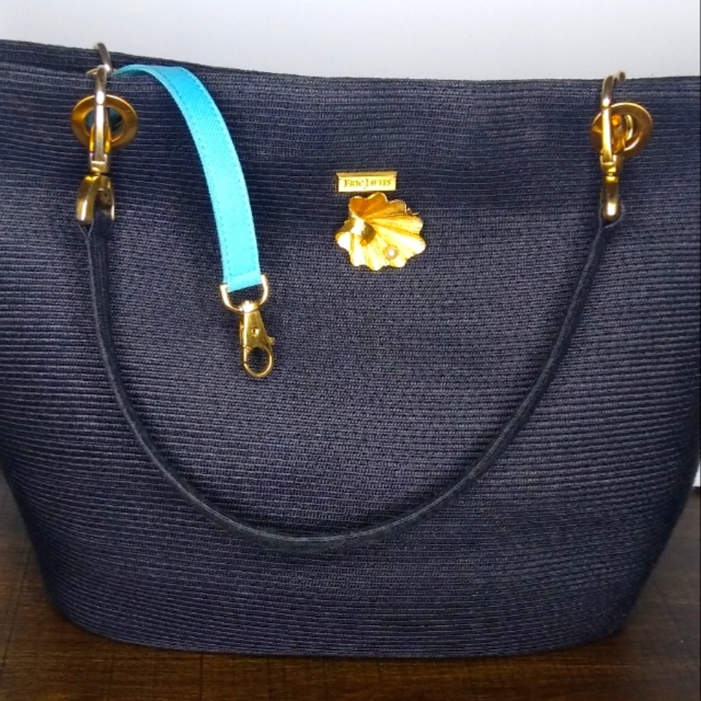 Eric Javits Squishee Black Shoulder Bag